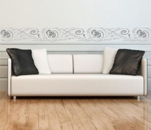Art Nouveau Stencil, 16.5 x 4.5 inch - Classic New Art Border Stencils for Painting Template...