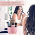 360°Rotating Makeup Organizer, 5 Slot Makeup Brush Holder, Spinning Cosmetic Organizer for Vanity, Bedroom(Pink)...