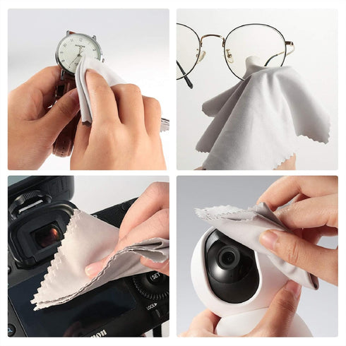 18 Pack Premium Microfiber Cleaning Cloths for Glasses, Glasses Cleaning Cloth for Cleaning Lenses, Screens, Cameras, Cell Phone, Eyeglasses, LCD ...