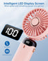 2Pack Portable Handheld Fan, 4000mAh Rechargeable Personal Fan with 5 Speeds, Hand Held/Desk/Neck Fan 3 in 1 Mini Fan with Base, LED Display Folda...
