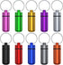 Small Portable Pill Case with Keychain(10 Pack), Urekt Waterproof Aluminum Pill Organizer Metal Mini Box Pocket Drug Storage Container for Outdoor...