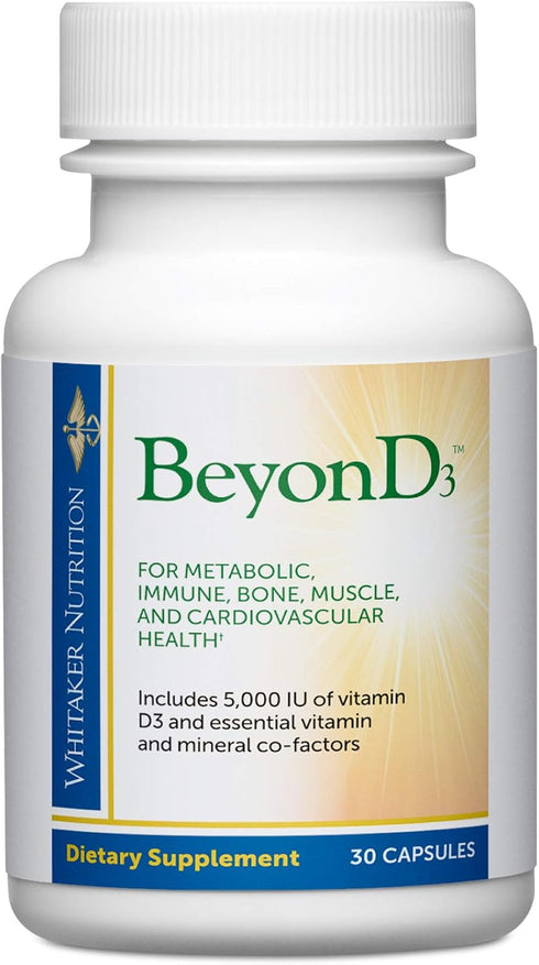 Dr. Whitaker's BeyonD3 - Vitamin D3 Supplement 5,000 IU Plus Boron, Vitamin K2, Magnesium & Zinc - Supports Immune Health, Calcium Metabolism & Bo...