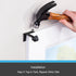Kenney Fast Fit 5/8" No Measure Curtain Rod Brackets, Matte Black...