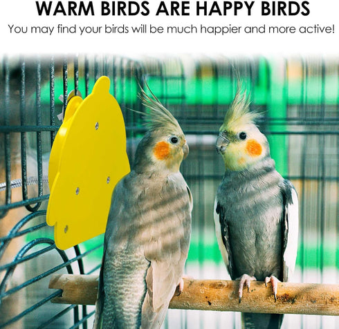 Bird Cage Heater for Cockatiels Parrots Conure Finches Parakeets Heater Bird Heater for Cage Snuggle Up Bird Warmer Heater 12V Birdcage Warmer 18W...