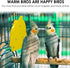 Bird Cage Heater for Cockatiels Parrots Conure Finches Parakeets Heater Bird Heater for Cage Snuggle Up Bird Warmer Heater 12V Birdcage Warmer 18W...