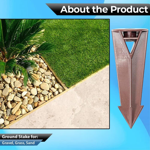 Plastic Ground Replacement Landscape Light Stake Heavy Duty Direct Burial Light Ground Stakes for Low Voltage Landscape Lights Outdoor Landscape L...