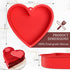 Heart Shaped Cake Pans 10 Inch 2pcs,Nonstick Silicone Heart Cake Mold,Reusable Baking Tins Brownie Pans,Heart Cake Pan Set for Valentine's Day(Red...