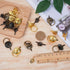 GORGECRAFT 40PCS 4 Styles Metal Brad Fasteners Small Ring Pulls Flower Handle Rings Mini Brad Paper Fastener for Decorative Jewelry Box Chest Draw...
