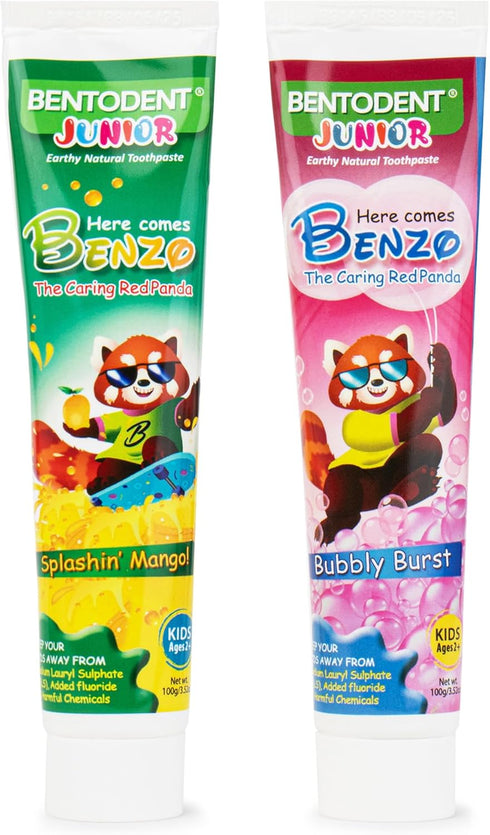 Bentodent Kids Toothpaste - All Natural kids toothpaste - Made Safe Certified Kids toothpaste- No SLS,Veg, Fluoride Free toothpaste kids 2+ Age - ...