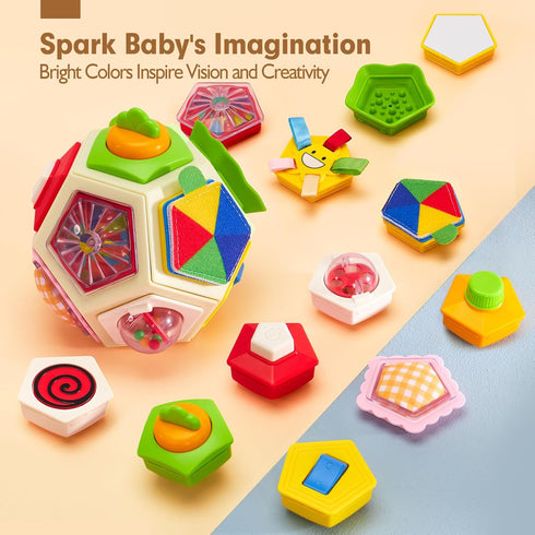 Montessori Toys for 1 Year Old Girl Gifts-Busy Activity Cube Travel Toys for 12-18 Months Baby Sensory Ball Development Educational Toys for 3 6 1...