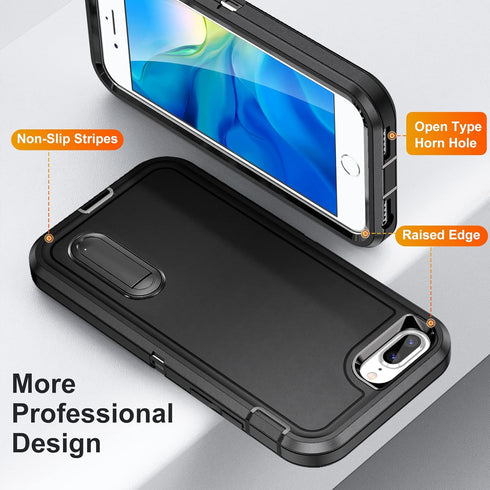 IDweel for iPhone 8 Plus Case,Case for iPhone 7 Plus/6S Plus/6 Plus Case with Build-in Kickstand,Heavy Duty Protection Shockproof Anti-Scratch Sli...