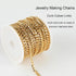 Jabogrii 16.4 Feet Gold Chain for Jewelry Making Stainless Steel Jewelry Making Chains Curb Cuban DIY Necklace Bracelet Flat Chain Findings...