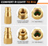 6 Pcs R1234yf to R12 Retrofit Conversion Adapter Fitting Kit Compatible with 1/4 Sae Thread Low High Side Retrofit Conversion Ac Charging Port Ada...