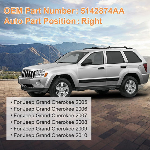 Senzeal Passenger Side Heated Mirror Glass Replacement for Jeep Grand Cherokee 2005 2006 2007 2008 2009 2010 Side Mirror Glass with Rear Holder 51...