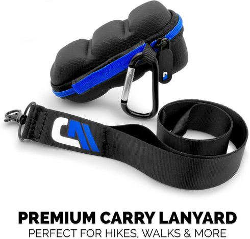 CASEMATIX Asthma Inhaler Travel Case with Lanyard and Clip-on Keychain Carabiner, Includes Inhaler Holder Case Only, Black...