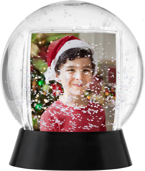 Neil Enterprises Inc. Sphere 2-Photo Snow Globe with Black Base...