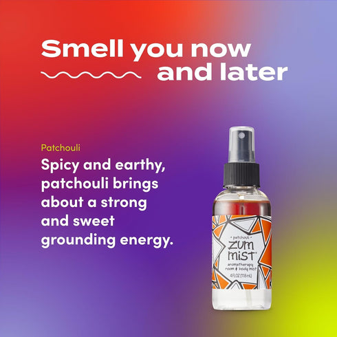 Indigo Wild Zum Mist Room & Body Spray - Aromatherapy Essential Oil Spray - Natural Body Mist & Room Spray - Patchouli Scent - 4 fl oz...