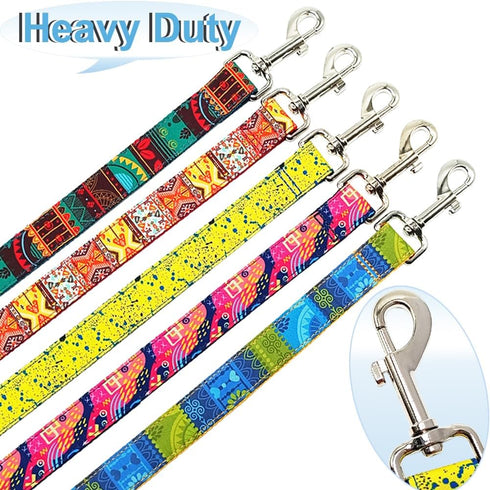 10FT Strong Nylon Dog Leash, Unique and Vibrant Print Pattern Dog Leash for Medium and Large Dogs Daily Outdoor Walking Running...