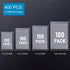 Small Plastic Bags, 400 PCS Mini Baggies, 4 Assorted Sizes, Transparent Jewelry Bags, Mini Zip lock Bags, Resealable Poly Bags for Pill, Beads, Sc...