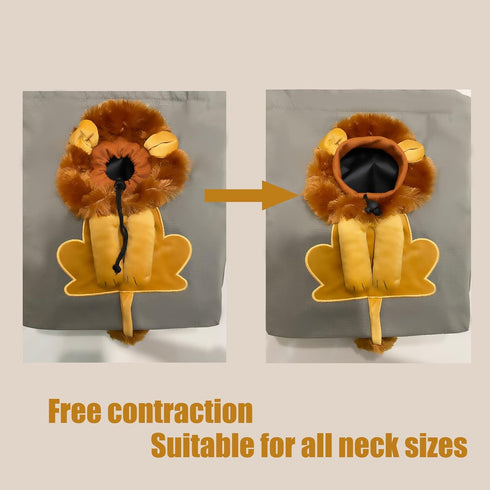 Lion-Shaped Show Head Pet Canvas Shaped Shoulder Bag?Pet Out Bag, Outcrop, Pet Out Shoulder Bag. (Dark grey-Large)...