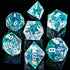 Sarp Edge DND Dice Set Handmade 7 Pieces Dice for Dungeons and Dragons TRPG Games Multi-Sided RPG Polyhedral Resin Sharp Edge Dice Roleplaying Gam...