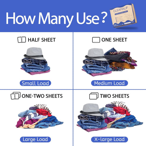 CLEARALIF Laundry Detergent Sheets Up to 160 Loads, Fresh Linen - Great For Travel,Apartments, Dorms,Laundry Detergent Strips Eco Friendly & Hypoa...