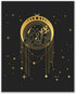 Occult Gold and Black Prints - Set of 6 (8x10) Glossy Wall Art Decor Alchemy - Witch -Third Eye - Planets...