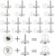 20 Sets Pearl Buttons Pearl Brooch Buttons Pearl Pins for Clothes No Sew Cover Up Buttons Removable Reusable Pearl Safety Pins for Women Girls Shi...