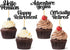48 Pieces Happy Retirement Cupcake Toppers, Officially Retired Hello Pension Adventure Begins Cupake Picks for Farewell Party Supplies Decor(Black...