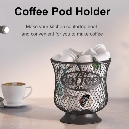Coffee Pod Holder, Large Capacity K Cup Holder, Nespresso Pods Holder K Cup Organizer for Kitchen Countertop, Coffee Bar Accessories, Pod Holder f...