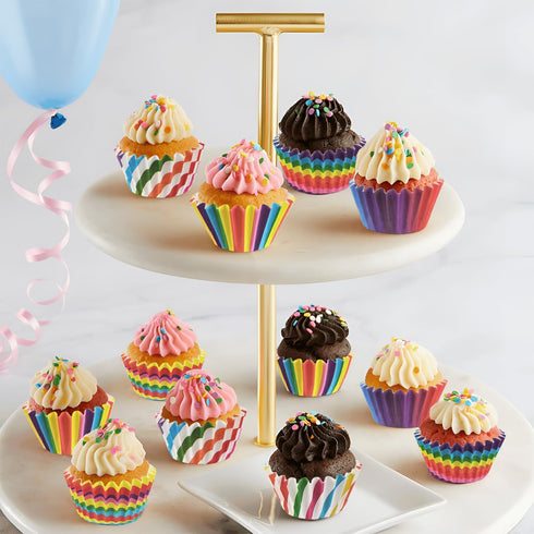 Mini Cupcake Muffin Liners - 600 Count Rainbow Paper Cupcake Liners for Baking, Small Muffin Cups Candy Wrappers, Colorful Tiny Cake Mold Chocolat...