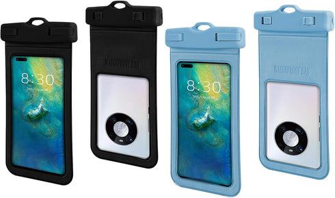 XueStar Waterproof Phone Pouch, 2 Pack, Touch Unlock, Rainproof & Waterproof case for Apple iPhone,Samsung,Motorola,OnePlus, up to 7.2 Inches ?Bla...