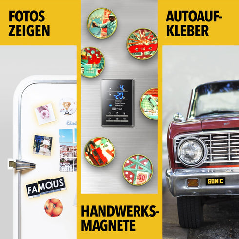 Magnetic Sheets with Adhesive Backing - 4x6 10 Pack Adhesive Sheets for Magnetic Stickers and Photos - 100% Customizable...
