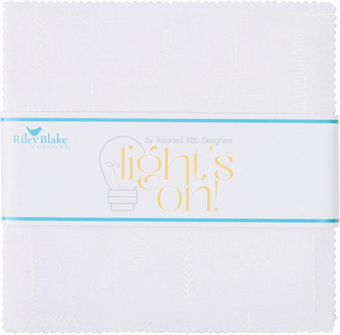 Lights On 5" Stacker 42 5-inch Squares Charm Pack Riley Blake Designs 5-14470-42...