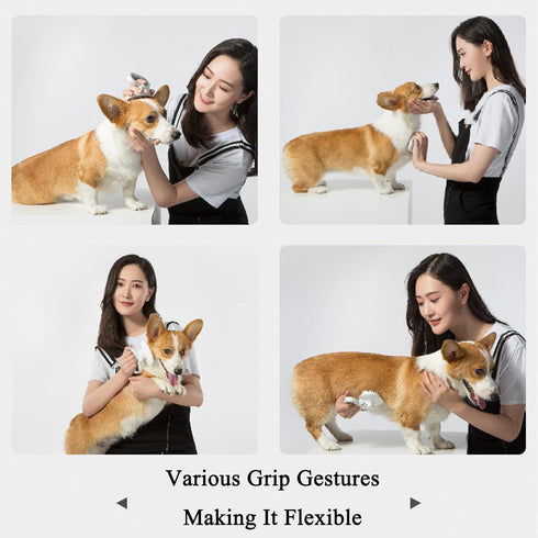 Dog Grooming Slicker Brush, Self Cleaning Hair Shedding Brushes for Indoor Cat, Loose Fur Remover with Adjustable Handle for Long Medium Short Hai...