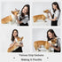 Dog Grooming Slicker Brush, Self Cleaning Hair Shedding Brushes for Indoor Cat, Loose Fur Remover with Adjustable Handle for Long Medium Short Hai...