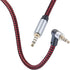 Male to Male Audio Cable 3Ft,90 Degree TRRS 3.5mm 4 Pole Nylon Braided Stereo Aux Cable/Auxiliary Cable/Aux Cord for Headphones, PS4,Phone, Tablet...