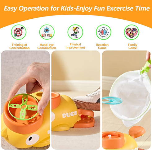 COUOMOXA Outdoor Toys Games for Kids: Stomp Launcher Flying Spinner Disc Chasing Activities - Family Backyard Games Outside toys for kids ages 3-5...