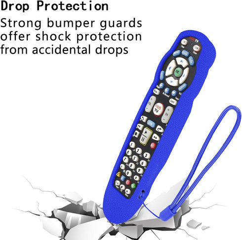 Protective Silicone Remote Case for Verizon FiOS 2-Device-in-1 Version Ver 2/3/4/5 RC2655007/01 Shockproof Washable Skin-Friendly Remote Control C...