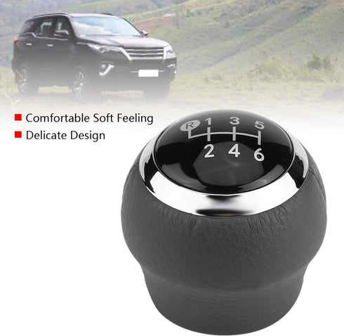 Qiilu 6 Speed Shift Knob, Car Gear Stick Shift Knob Head for Corolla Verso Auris Yaris 2007-2013 Black...