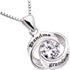 ALOV Jewelry Sterling Silver grandma and grandson Love Heart Cubic Zirconia Pendant Necklace...