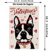 Valentines Day Garden Flag Valentine Boston Terrier Dog Flags for Outside Love Heart Anniversary Wedding Party Home Burlap Double Sided Yard Outdo...