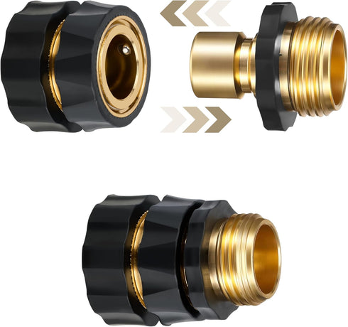 Twinkle Star 3/4 Inch Garden Hose Fitting Quick Connector Male and Female Set (6 Sets)...