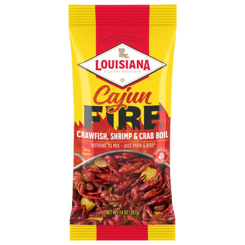 Louisiana Fish Fry, Cajun Fire Boil, 14 oz (Pack of 1)...