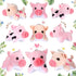 Stuffed Pig, 12 Pieces Assorted Toy Figures, Plush Animals for Holiday Back to School Party Favors, 3.2 x 3 Inch...