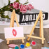 10pcs Wooden Artist Easel Triangle Cards Stand Display Wedding 6 inch Artist Tripod Tabletop Holder Stand - Painting Party, Kids Crafts, Oil Acryl...