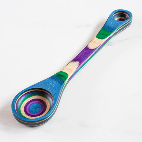 Totally Bamboo Baltique Mumbai Collection 2-in-1 Wooden Measuring Spoon with Tablespoon and Teaspoon Measurements...