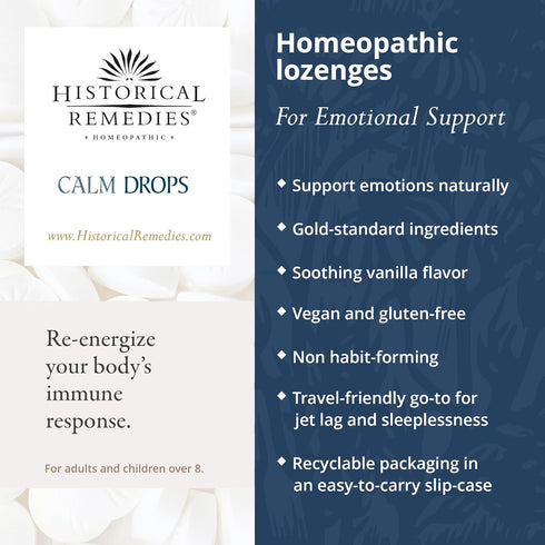 Homeopathic Calm Drops, 30 LOZENGES (Pack of 3) by Historical Remedies...