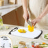 KUFUNG Kitchen Cutting Board - Juice Grooves with Easy-Grip Handles, Non-Porous, Dishwasher Safe (S, Black)...