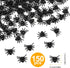 150pcs Realistic Spider Halloween Decoration, Plastic Mini Spider Black Realistic Scary Spider Prank Halloween Haunted House Decorations for Hallo...